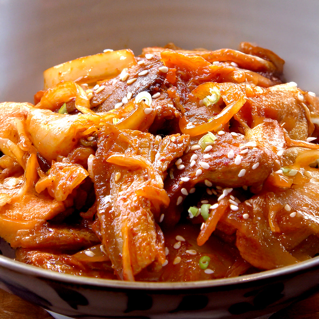 Kimchi Pork Belly Stir-fry
