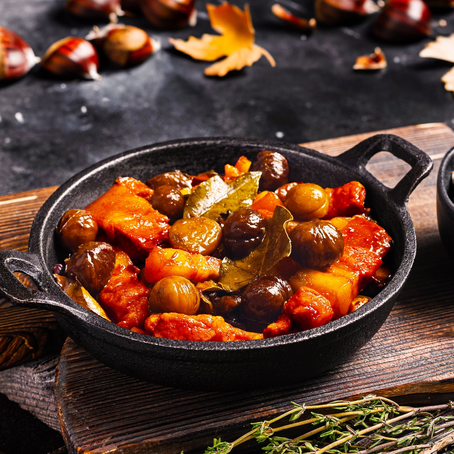 Braised Pork Belly with Chestnuts - WowzaBox | UK's No.1 Asian Meal kits