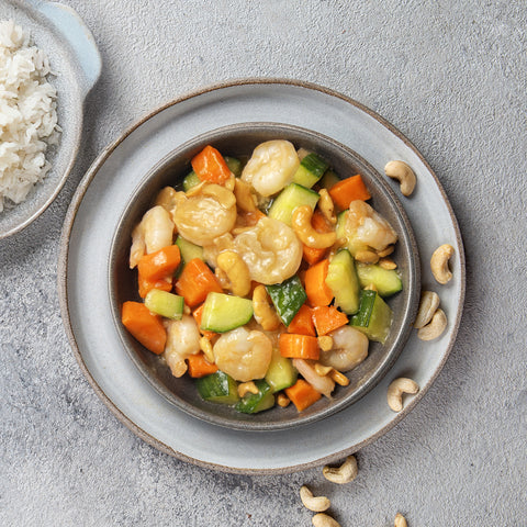 cashew and prawn stir-fry